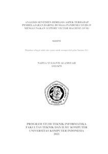 Analisis Sentimen Berbasis Aspek Terhadap Pembelajaran Daring Di Masa ...